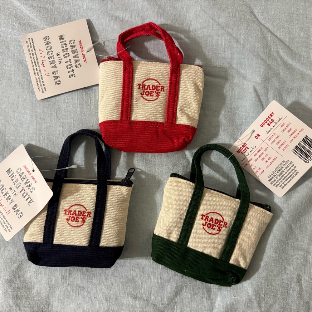 Trader Joe's Micro Canvas Tote Bags